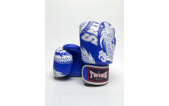 Боксерские перчатки TWINS Special FBGVL3-49 blue-white 12 oz