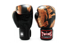 Боксерские перчатки TWINS Special FBGVL3-49 black brown 14 oz