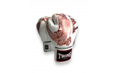 Боксерские перчатки TWINS Special FBGVL3-49 white brown 12 oz