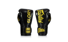 Боксерские перчатки турнира Glory Fairtex BGVG1 black 14 oz