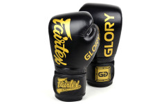 Боксерские перчатки турнира Glory Fairtex BGVG1 black 14 oz