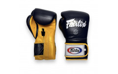 Боксерские перчатки Fairtex BGV9 blue navy yellow 10 oz